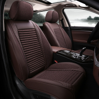 汽车坐垫套四季通用车座套亚麻全包围座椅套夏季冰丝养生女神座垫