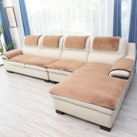 冬季毛绒沙发垫防滑加厚欧式组合纯色冬天毛垫真皮沙发坐垫套