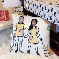 双面diy抱枕照片来图订做枕头可印真人订制靠垫情侣礼物