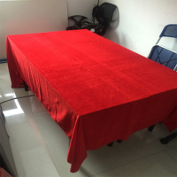 金丝绒布料绒布面料加厚黑色红色会议室办公桌布地摊布摆摊桌布