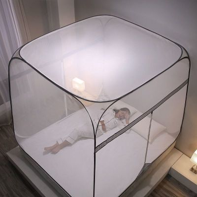 2020新款文蚊帐家用蒙古包免安装公主风宿舍1.8下铺女1.2米双人床