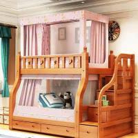 子母床蚊帐双层儿童床蚊帐1.5米上下铺梯形家用加密加厚床帘遮光