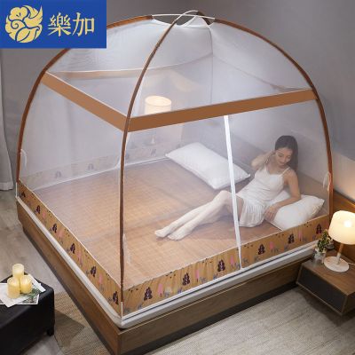 网红加密蚊帐家用蒙古包免安装蚊帐1.5米床支架学生宿舍1.2米