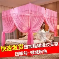 蚊帐三开门加粗支架宫廷式公主风加厚加密1.8m床纹帐双人家用新款