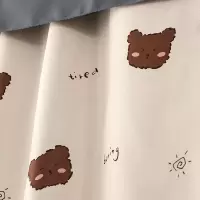 宿舍床帘寝室上下铺女简约学生一体式加厚蚊帐强遮光布北欧少女风