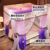 家用床帘防尘遮光床幔蚊帐公主风加密蚊帐单双人宫廷落地加厚蚊帐