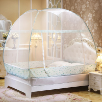 免安装三开门蒙古包蚊帐双人家用加厚加密全底1.2m1.5米1.8m床