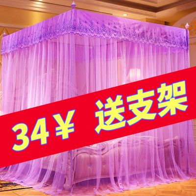 蚊帐家用1.8米床加密加厚公主风加粗支架1.5米宫廷三开门1.2m新款
