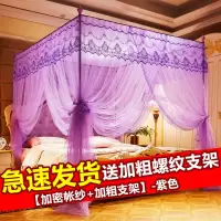 蚊帐家用1.8m米床加粗支架三开门宫廷公主风加密双人纹帐新款1.0m