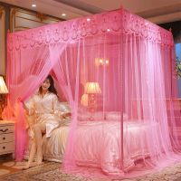 蚊帐三开门加粗支架宫廷式公主风加厚加密1.8m床纹帐双人家用1米