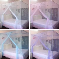 方顶老式蚊帐双人床特加密单门家用方顶1.5m1.8米床传统老式蚊帐