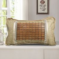 家纺茶香浪漫枕头夏凉枕夏季竹席枕芯夏天凉席枕花草护颈