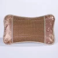 夏季冰藤夏凉枕头 夏天冰丝荞麦壳皮茶枕透气凉爽藤席枕芯带枕套