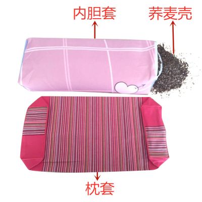 老粗布荞麦枕头颈椎专用枕头荞麦壳荞麦皮枕芯方形枕头