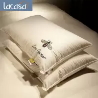 枕头双人护颈椎助整头睡眠酒店柔软全棉枕芯一对装单人家用