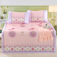 3d印花冰丝席三件套可折叠凉席夏季水洗全尺寸软凉席子