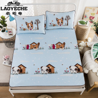 冰丝床单春夏冰丝席凉席套件二三件套单双可机洗可折叠