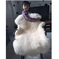 整张羊皮垫子纯羊毛毯子地毯皮毛一体沙发坐垫床边褥子飘窗羊毛垫