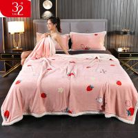 32欧式多功能雪貂绒贝贝绒毛毯冬季加厚毯子午休毯