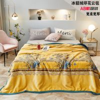 高品质云毯北欧珊瑚绒毯子沙发盖毯双人春秋金貂绒空调毛毯被床单