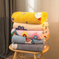 法兰绒珊瑚绒午睡单人小毛毯被子盖毯子冬加厚水晶绒床盖