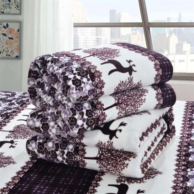 四季珊瑚绒加绒速暖床单单双人毛毯法兰绒铺床毯子夏季空调盖毯