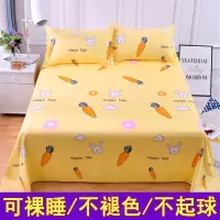 亲肤水洗棉磨毛斜纹床单单件加厚学生宿舍双人单人