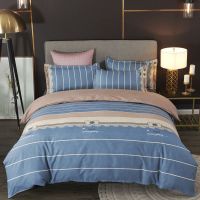 床上用品斜纹加厚纯磨毛被套三件套四件套