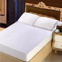宾馆酒店床上用品特价单人白色床单加密纯白床单被套被罩床笠枕套