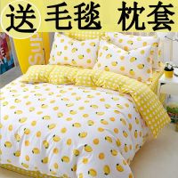 亲肤水洗棉夏季床上四件套ins网红女床单被套1.5/1.8/2.0/2.2被罩