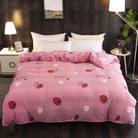 冬季保暖珊瑚绒被套法兰绒加厚被罩金貂绒学生宿舍被套双面绒被罩