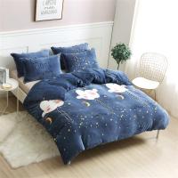 法兰绒被套双人被罩加绒法莱绒单人被罩保暖珊瑚绒被套