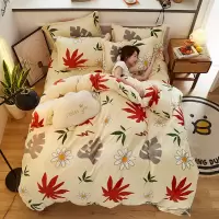 法兰绒加厚学生单双人被罩单件秋冬季保暖加绒速热珊瑚绒毛绒被套