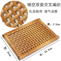 夏天服装厂员工坐垫网格透气编藤座垫椅垫学生板凳夏季散热屁股垫