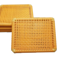 夏凉服装厂椅垫散热透气舒适便携式手工制作黄胶仿藤工厂坐垫