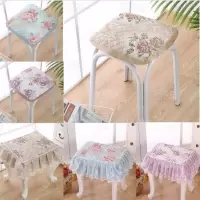 方形凳子套罩正方形凳子坐垫防滑欧式长凳子罩化妆台凳套蕾丝花边