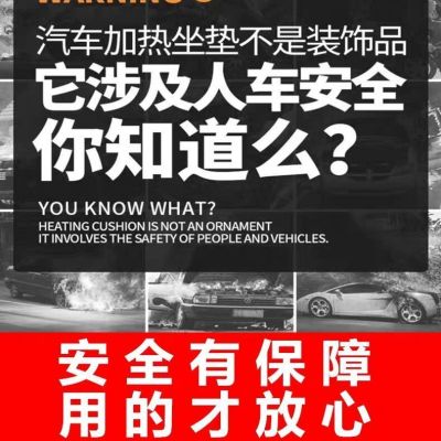 冬季汽车加热坐垫毛绒保暖电加热垫车载小车12v货车24v加热制热毯