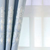窗帘简约现代遮阳布全遮光客厅卧室飘窗落地窗成品特价免打孔安装