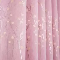 窗帘现代简约轻奢清新客厅卧室温馨加高竹节棉落地窗帘纱成品