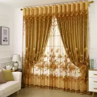 双层遮阳成品窗帘布简约现代欧式全遮光窗帘布纱一体客厅卧室
