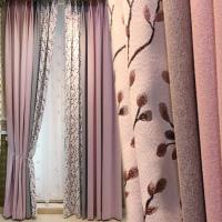 韩式高精密羊绒窗帘田园小清新客厅卧室阳台飘窗遮光落地窗