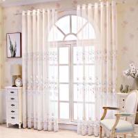 窗帘纱帘魔术贴免打孔成品卧室客厅飘窗隔断装饰窗纱薄纱简约中式