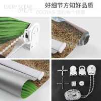卷帘窗帘全遮光遮阳百叶卫生间厨房帘打孔免打孔升降手拉式