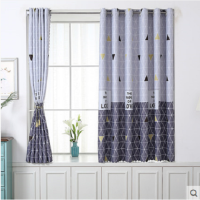 简易窗帘免打孔安装卧室遮光北欧简约出租房屋宿舍伸缩杆短窗门帘