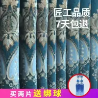 雪尼尔绣花全遮光遮阳窗帘成品客厅卧室落地窗飘窗防晒隔热北欧