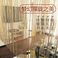 装饰门帘粘贴银丝线帘 加密婚庆帘子客厅挂帘屏风 苏窗帘隔断帘
