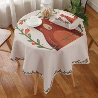棉麻布艺桌布文艺卡通小桌布家用正方形茶几布小台布圆形餐桌布