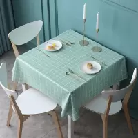加厚款防水防油格子pvc餐桌布防烫免洗复古长餐桌茶几小清新桌布