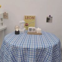 格子餐桌布韩国博主ins搭配桌布复古背景布百搭拍照道具布野餐垫