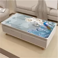 3d立体软玻璃印花桌垫桌布防水防烫茶几垫子餐桌布长方形